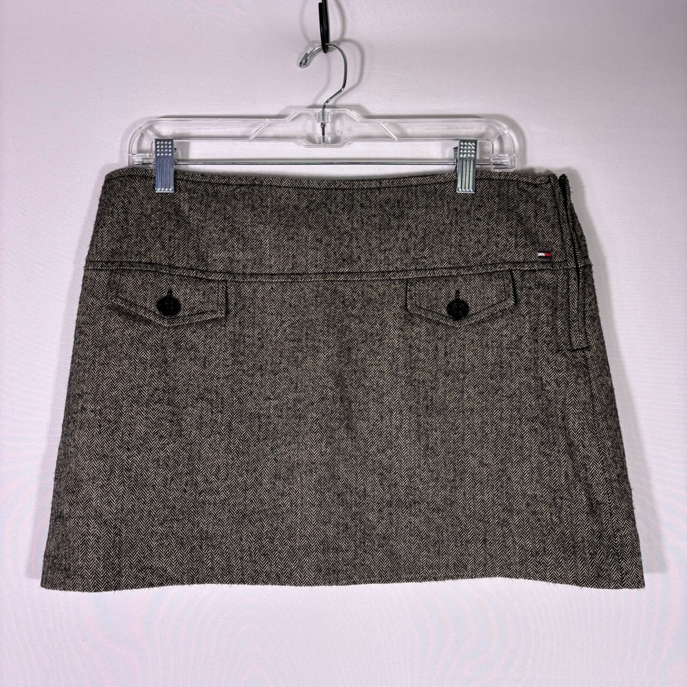 Tommy Hilfiger Vintage Brown Tweed Mini Skirt Size 11